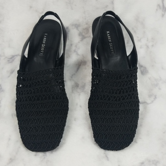 New Karen Scott Macrame Slingbacks black size 7M - Picture 3 of 8